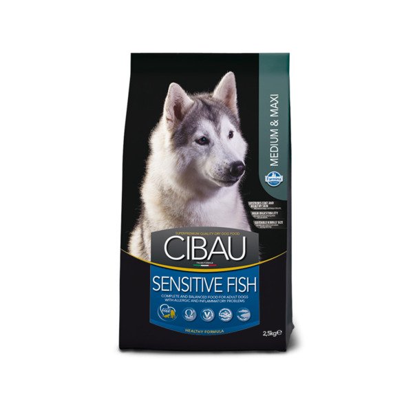 Farmina Cibau Sensitive Fish Medium &amp; Maxi, Torrfoder f&ouml;r hund, Adult, 12 kg