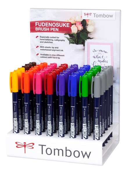Tombow Brush pen Fudenosuke hard display ass (48)