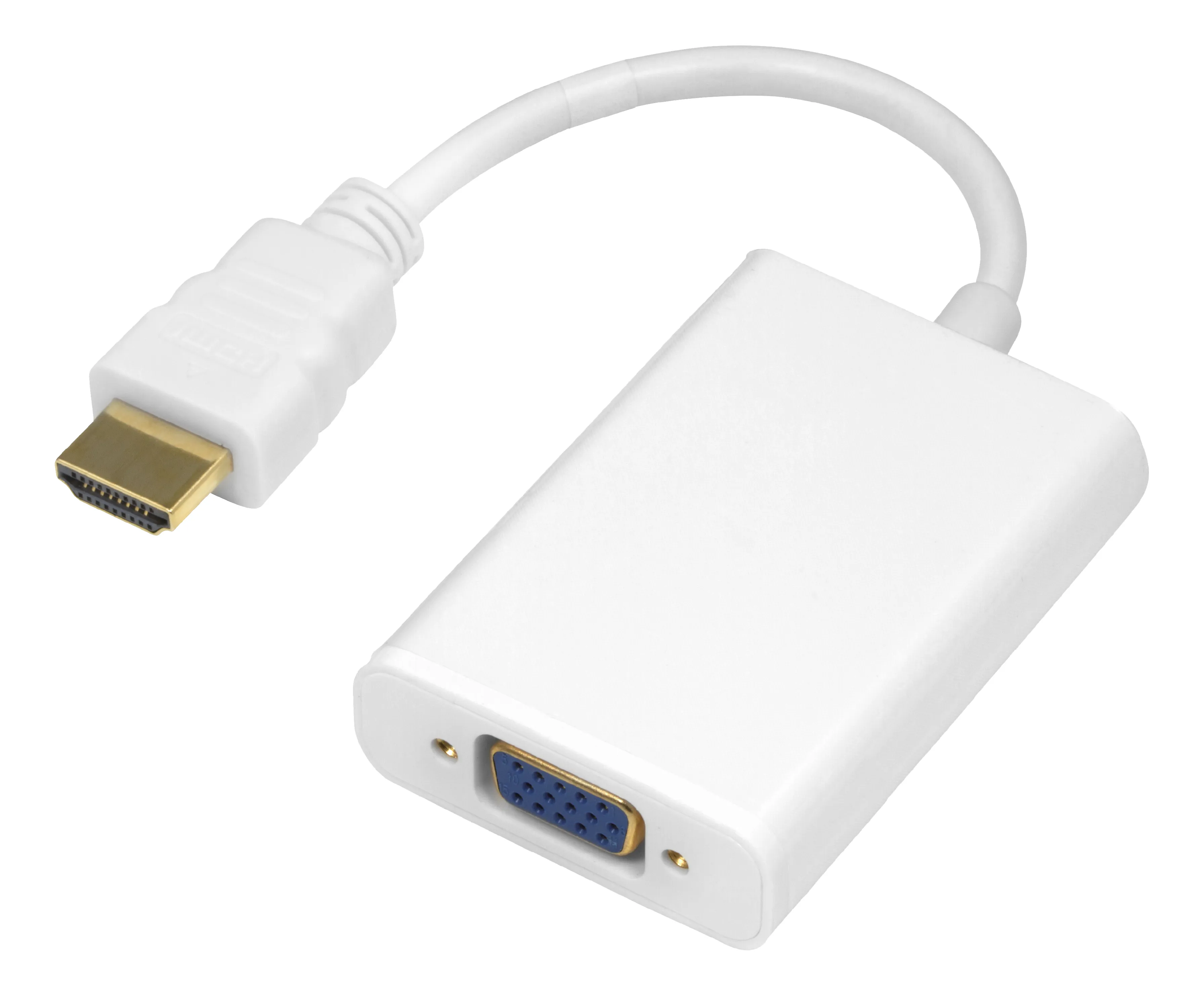 Deltaco HDMI / VGA-sovitin, 0,2 m, valkoinen