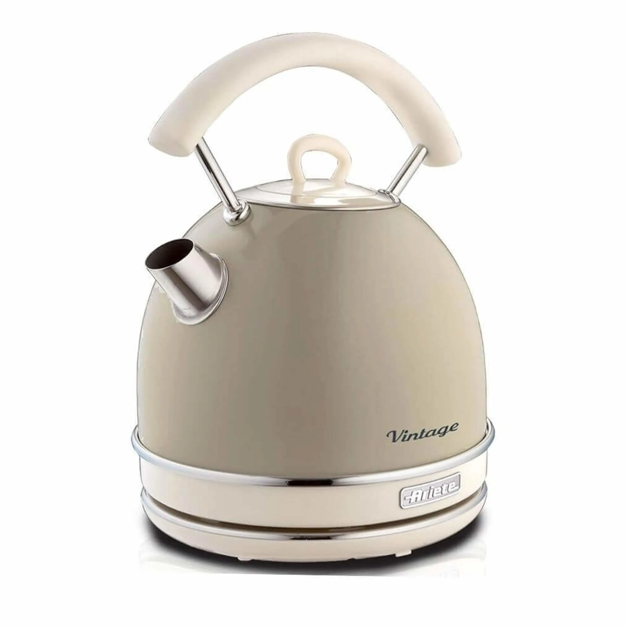 Ariete Vintage Kettle Beige, Round (Beige, 2,000 Watt, 1.7 Liters)
