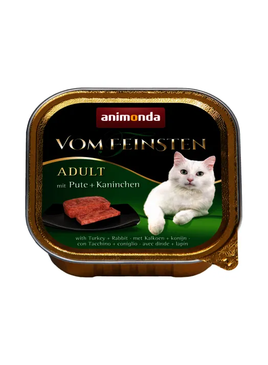 Animonda Vom Feinsten Turkey and Rabbit, Kissan m&auml;rk&auml;ruoka, Adult, 100 g