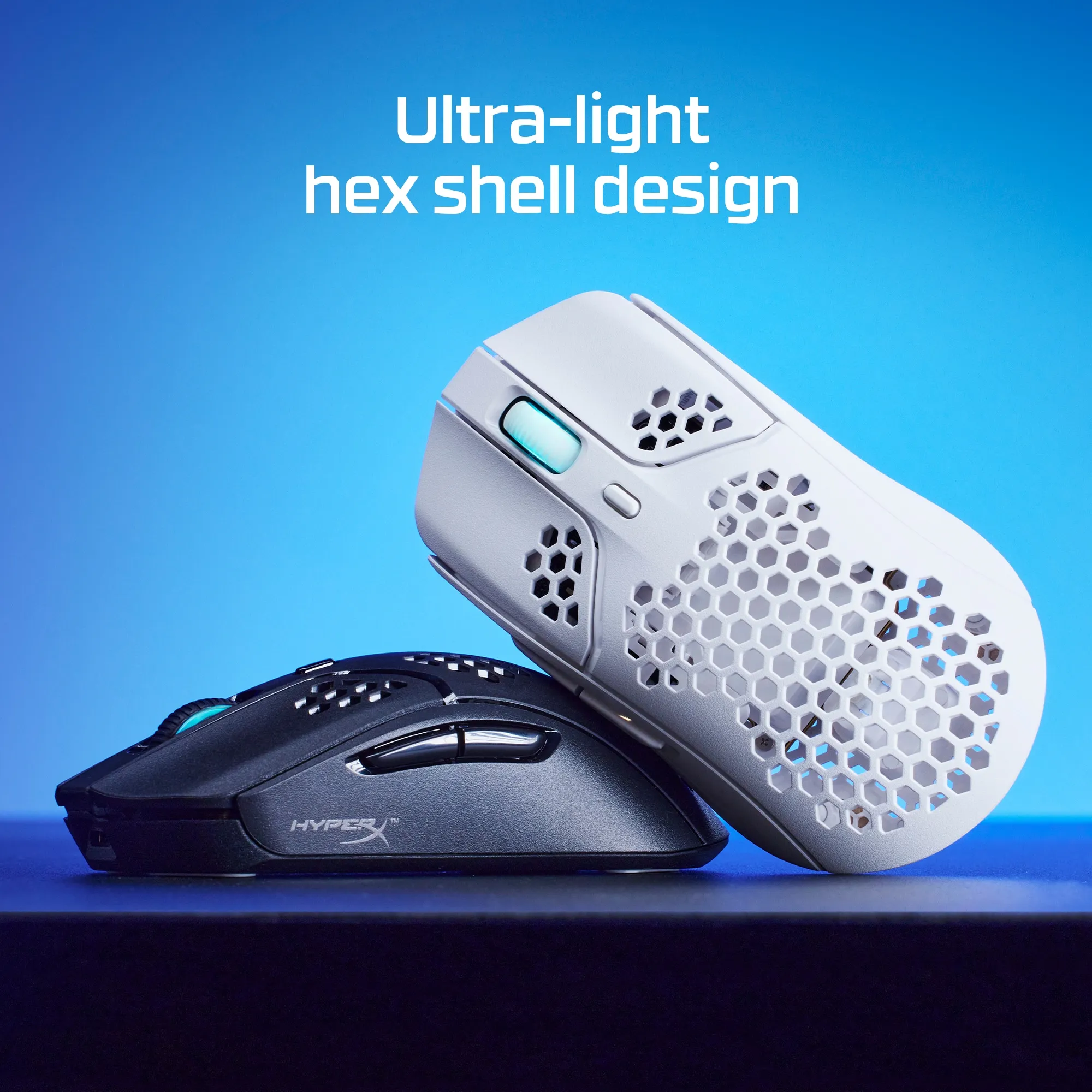HyperX Pulsefire Haste - tr&aring;dl&ouml;s spemus, vit