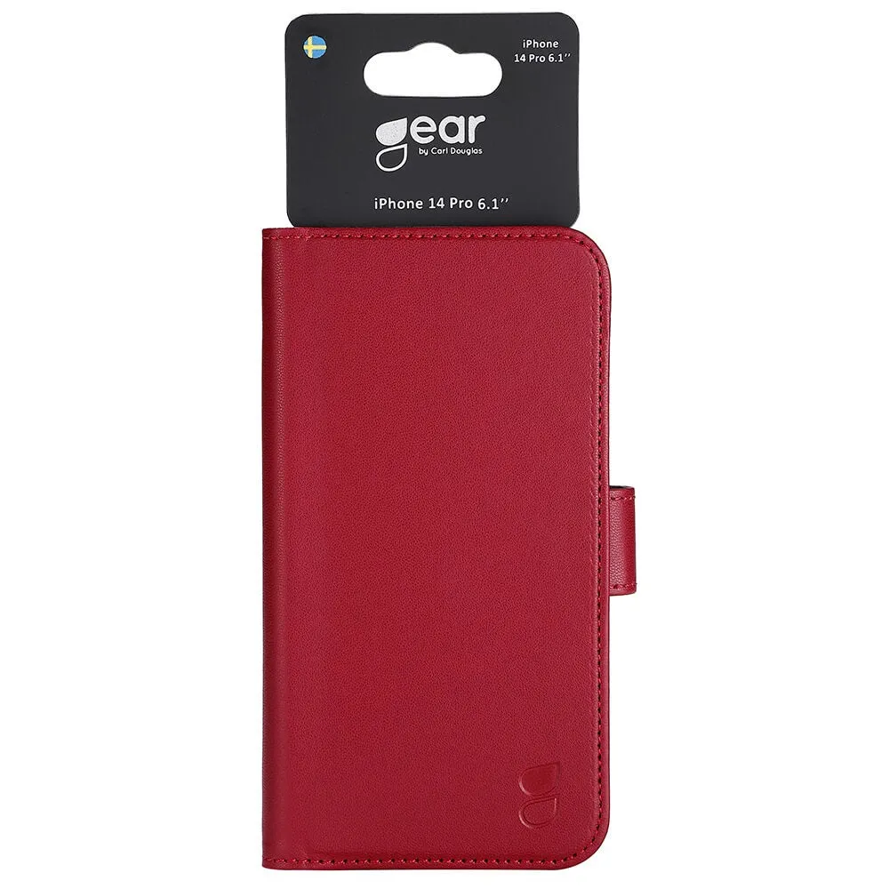 GEAR Wallet, iPhone 14 Pro -lompakkokotelo, Punainen