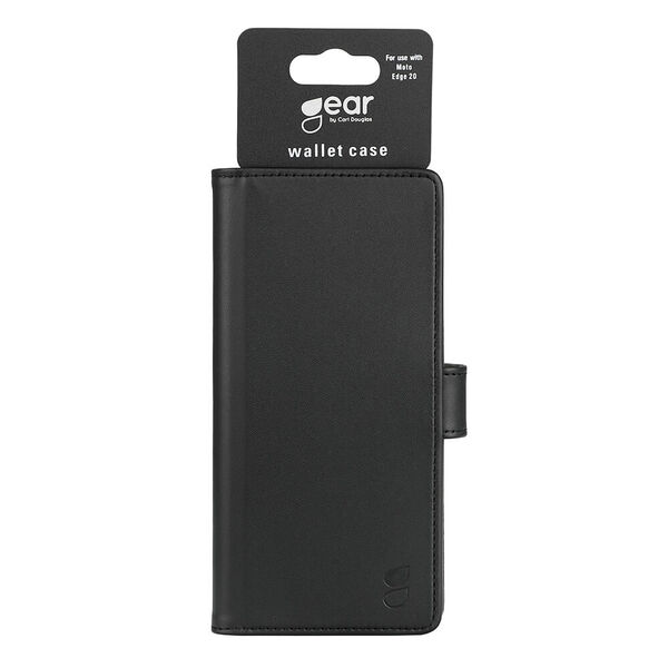 GEAR Wallet, Moto Edge 20 - pl&aring;nboksfodral, Svart