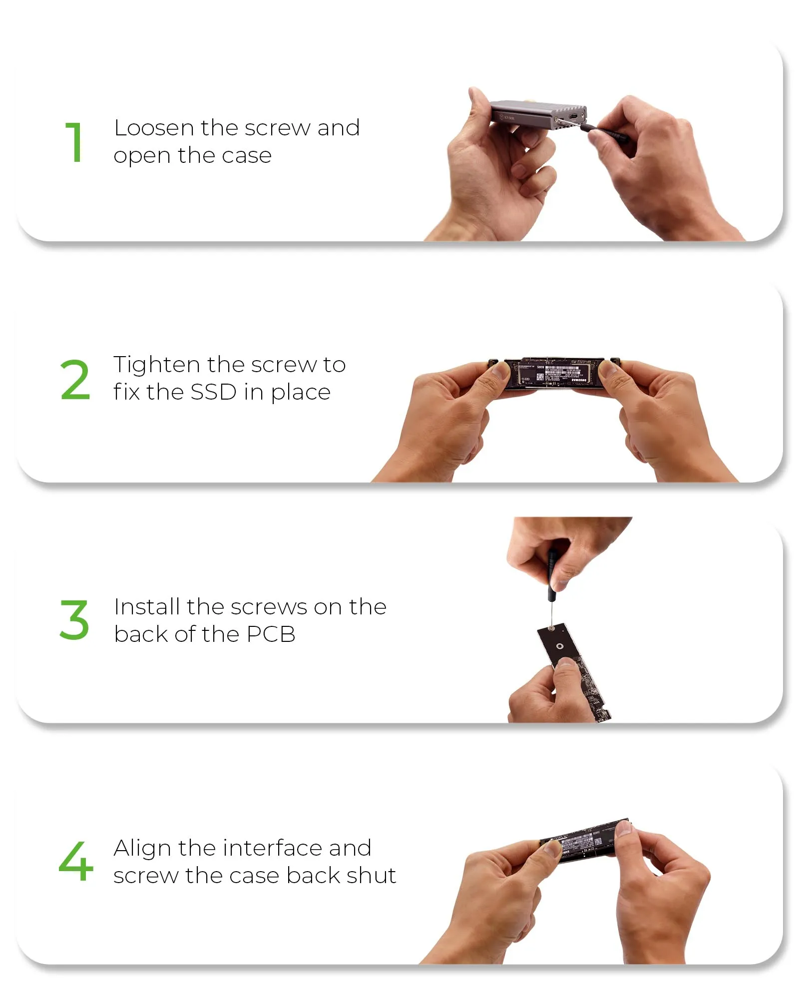 External Type-C aluminium enclosure for M.2 NVMe SSD