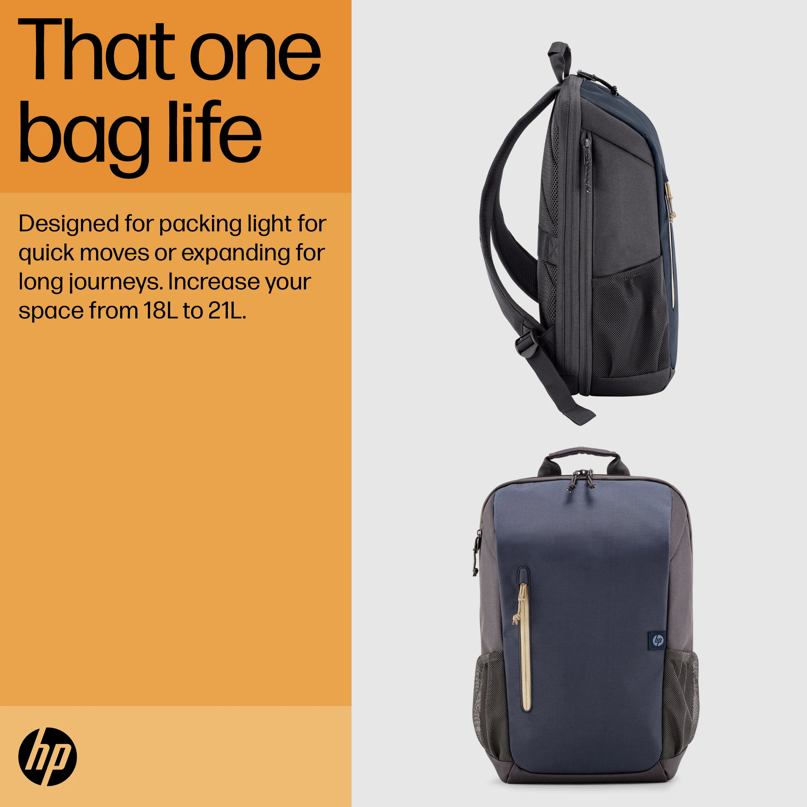 HP Travel 18l BNG - notebook backpack, black/blue, 15.6&quot;