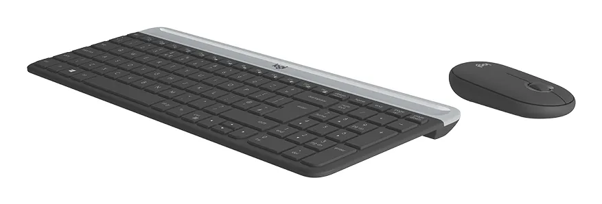 Logitech MK470 Slim -langaton näppäimistö ja hiiri, Grafiitti Logitech MK470 Slim -langaton näppäimistö ja hiiri, Grafiitti