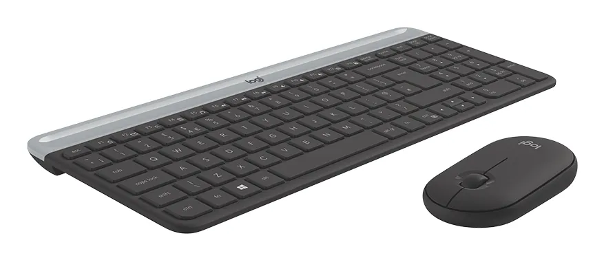 Logitech MK470 Slim -langaton näppäimistö ja hiiri, Grafiitti Logitech MK470 Slim -langaton näppäimistö ja hiiri, Grafiitti