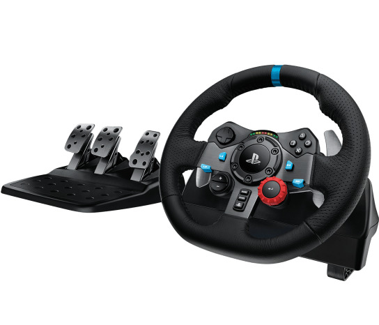Logitech Driving Force ratt och pedaler, PlayStation 5/PlayStation 4/PlayStation 3/PC, Svart