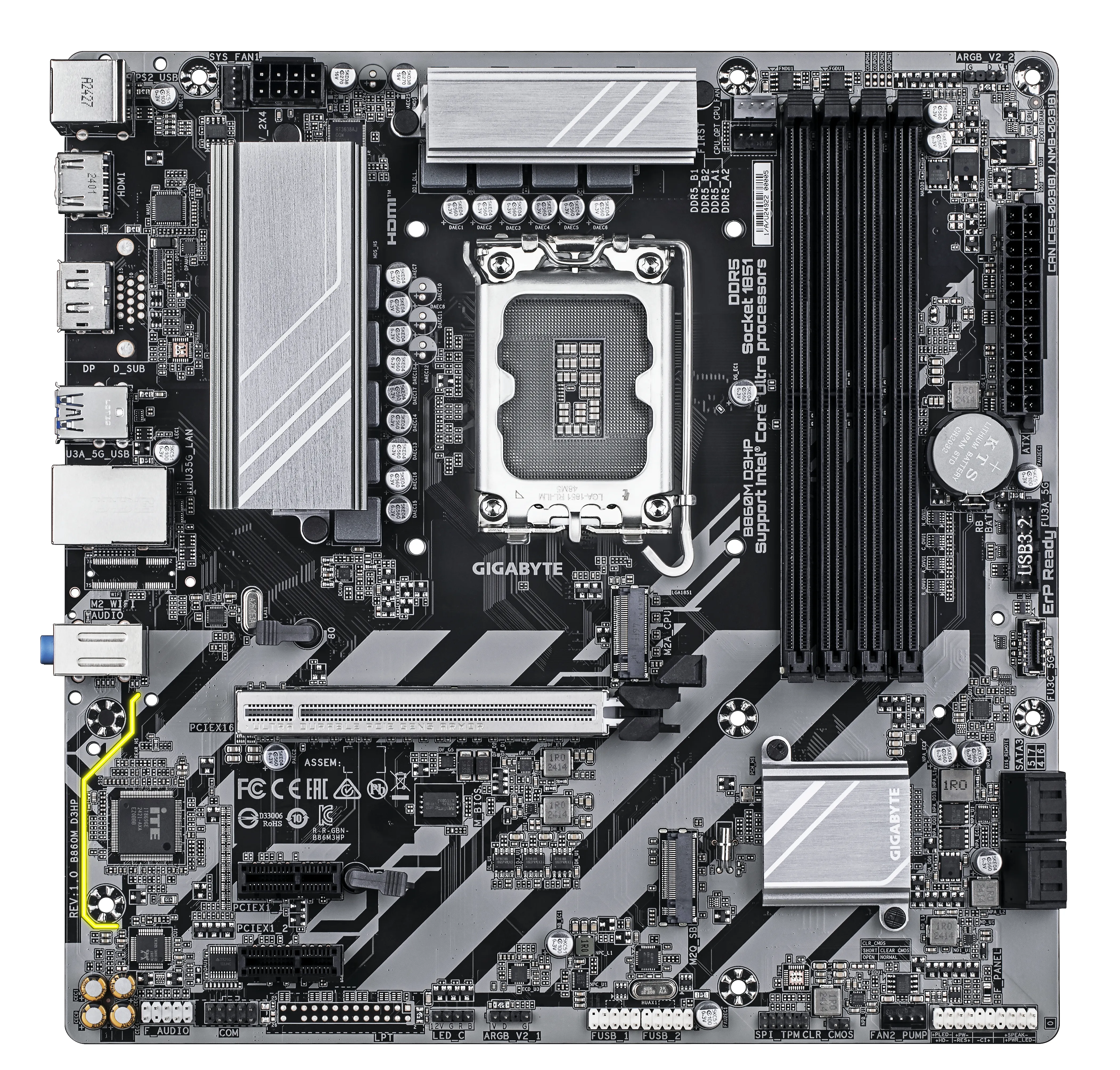 Gigabyte B860M D3HP LGA 1851 DDR5 mATX - motherboard