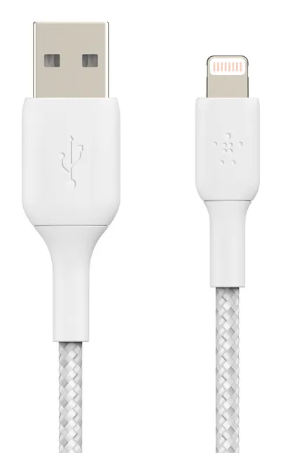 Belkin Boost Charge Braided USB-A - Lightning - cable, 2 m, White