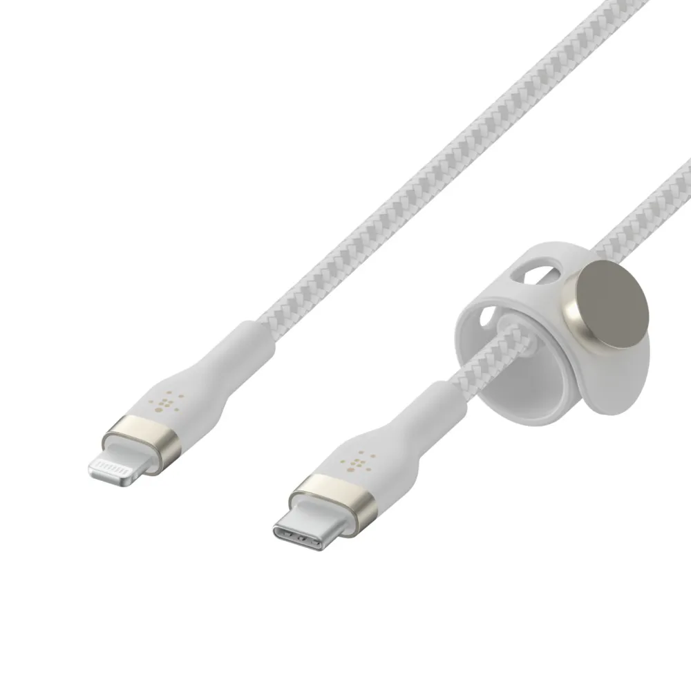 BOOST CHARGE USB-C to LTG_Braided Silicon, 3m, White