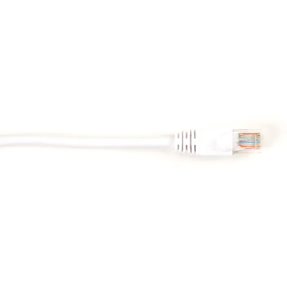 BLACK BOX CONNECT CAT5E 100-MHZ STRANDED ETHERNET PATCH CABLE - UNSHIELDED, PVC, SNAGLESS BOOT, WHITE, 1-FT. (0.3-M)