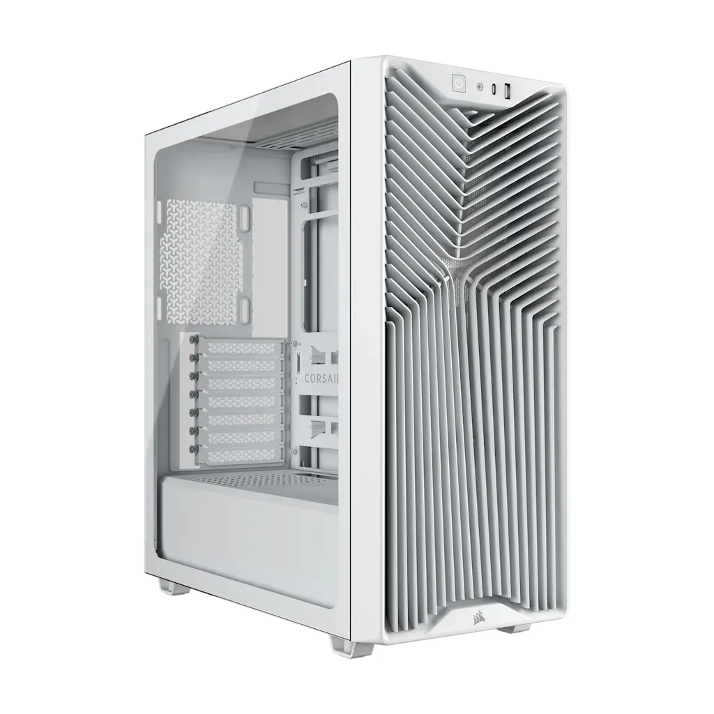 CORSAIR 3200D RS midi-tower chassi med f&ouml;nster, vit