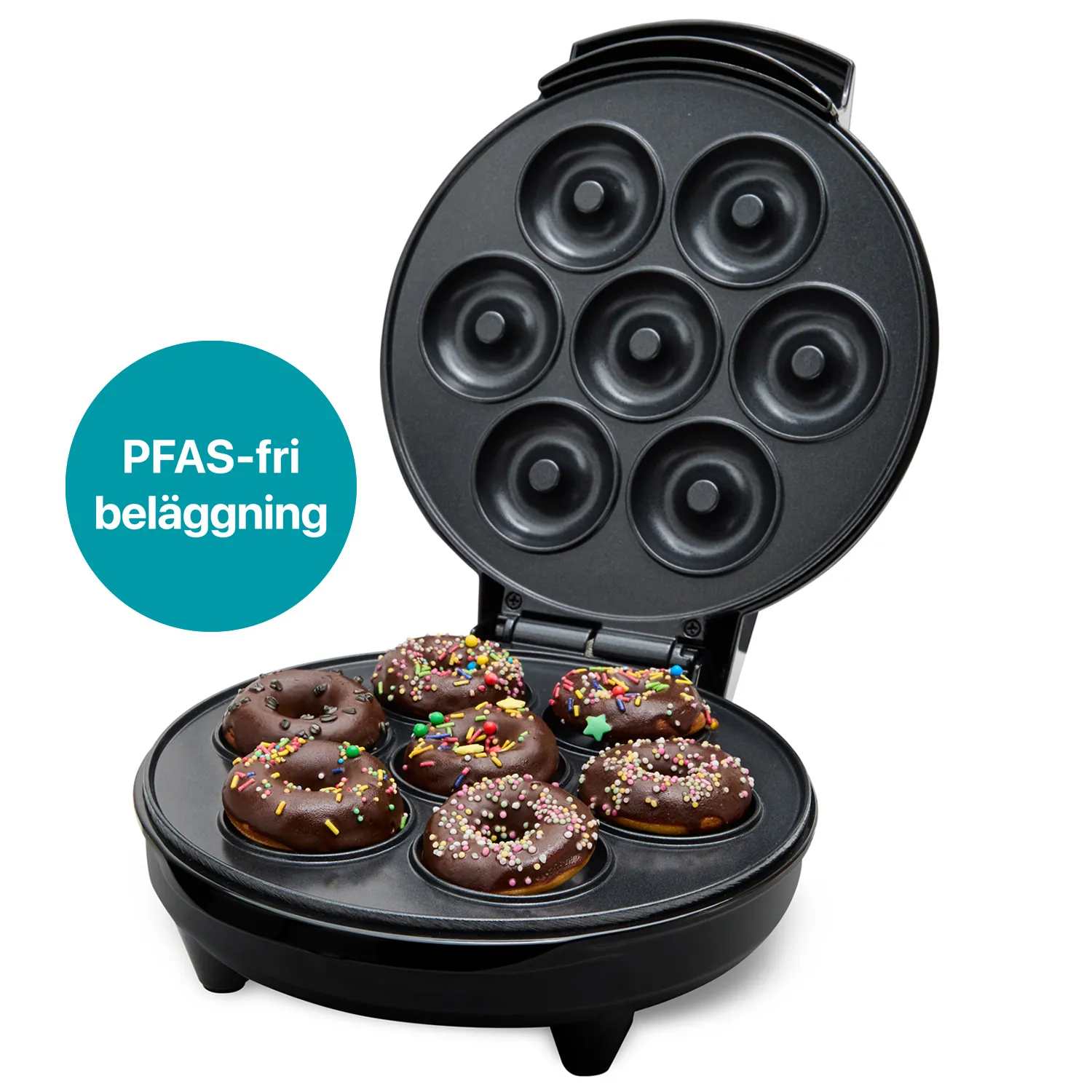 Champion Donut Maker Ceramic - 7 donuts, black