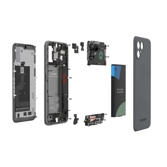 Fairphone 4 8/256GB Android - mobile phone, Grey