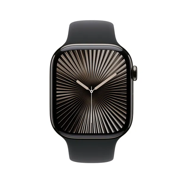 APPLE Watch Series 10 GPS + Cellular 46mm Slate Titanium Case with Black Sport Band - M/L