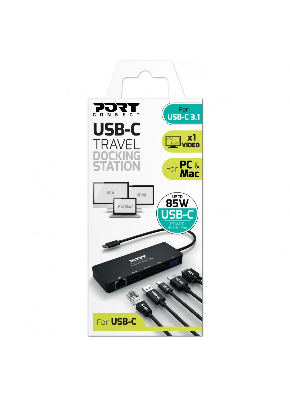 PORT Designs USB-C Travel Docking Station 1 X 4K PD 85W /901909