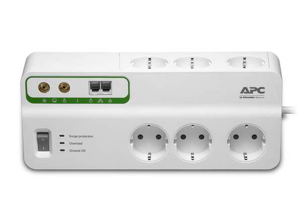 APC Home/Office SurgeArrest 6 outlets with Phone &amp; Coax Protection 230V Germany