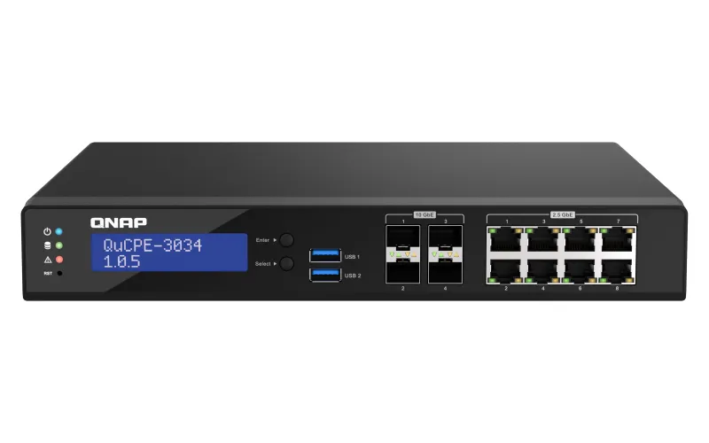 QNAP QuCPE-3034-C3758R-16G 2-Bay Rackmount 16GB