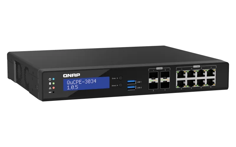 QNAP QuCPE-3034-C3758R-16G 2-Bay Rackmount 16GB