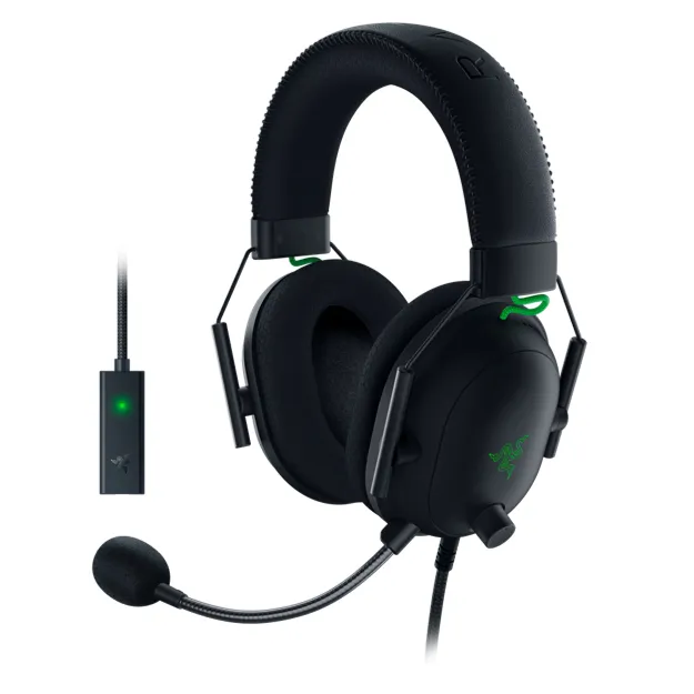 Razer Blackshark V2 + USB Mic Enhancer - gaming headset, black