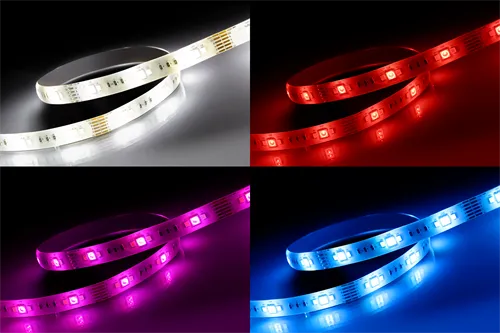Deltaco Smart Home LED-list, RGB, 2700K-6500K, 3m, WiFi 2,4GHz, white