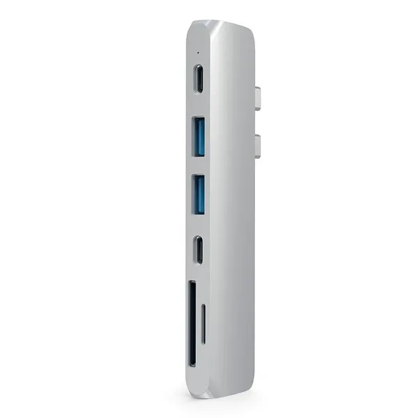 Satechi Aluminium USB-C Pro Hub -adapteri, Hopea