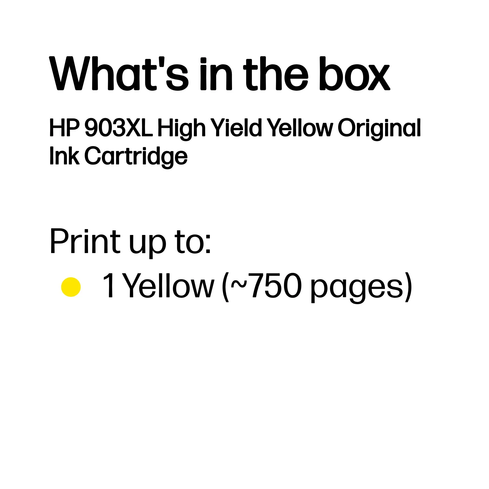 HP 903XL ink cartridge, 8.5 ml, Yellow
