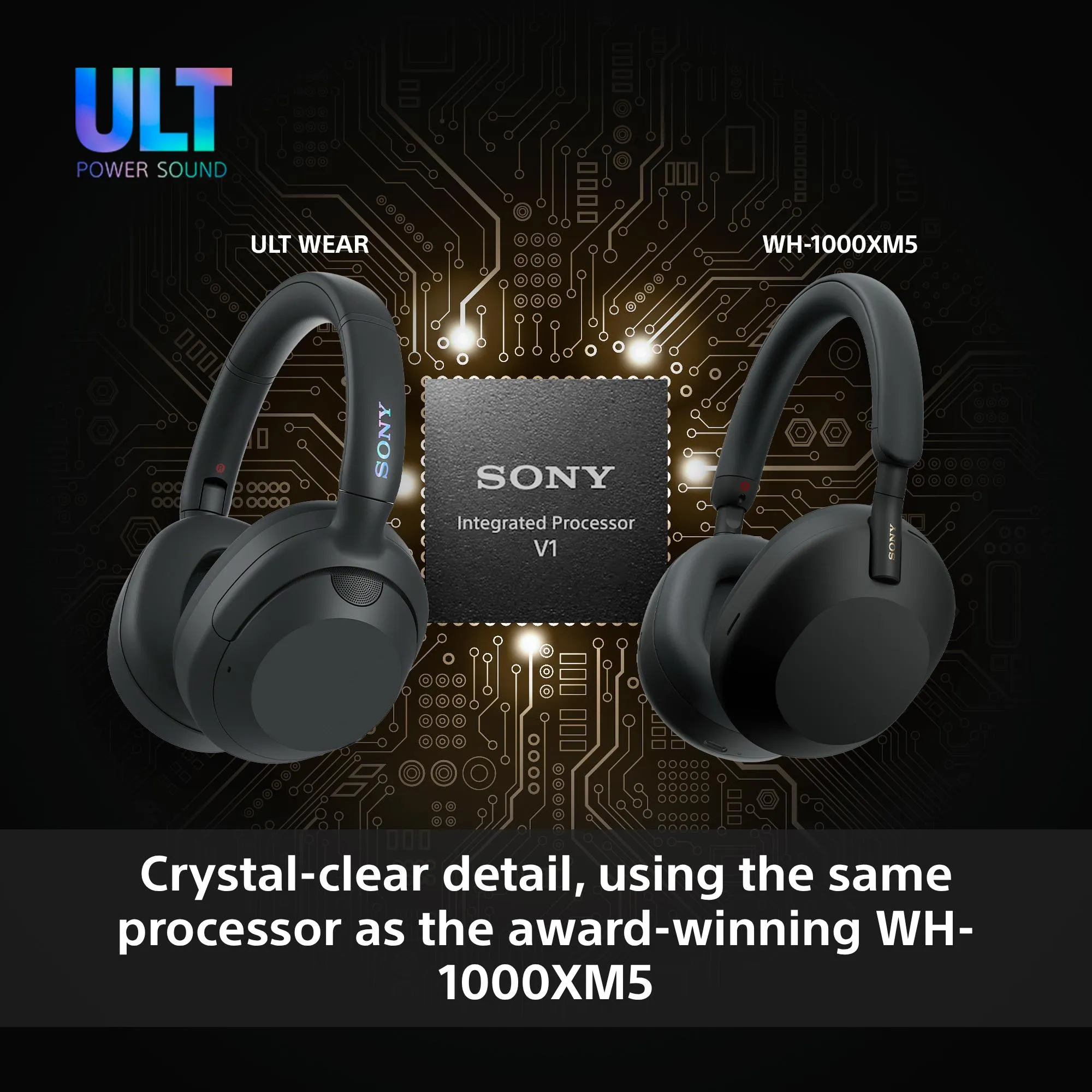 Sony ULT WEAR WH-ULT900N Wireless Over-ear Headphones, Black