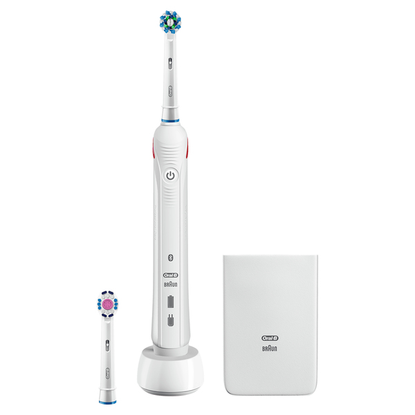 BRAUN S&Auml;HK&Ouml;HAMMASHARJA ORAL-B SMART4200W. Litiumi-akulla ja Premium laturilla. 3D-puhdistusliike ja kolme harjausasetusta auttavat sinua pit&auml;m&auml;&auml;n hampaasi puhta