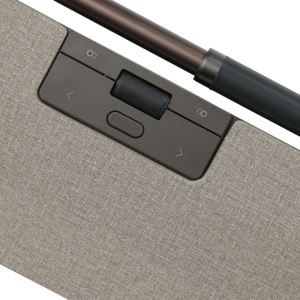 Contour Rollermouse Pro - tr&aring;dl&ouml;s rullmus + Regular - handledsst&ouml;d, ljusgr&aring; tyg