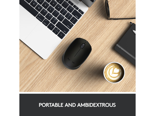 Logitech B170 tr&aring;dl&ouml;s mus, svart