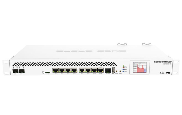 MikroTik Cloud CCR1036-8G-2S+ 8-portars Gigabit Router, 36 k&auml;rnig CPU,