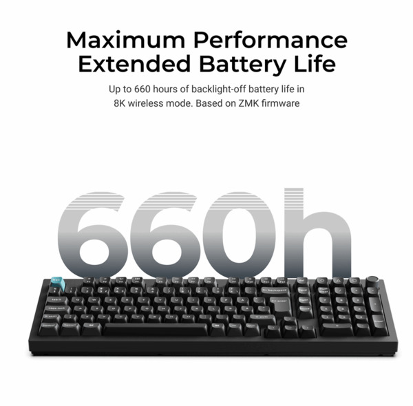 Keychron Q5 Ultra 8K Wireless Mechanical Gaming Keyboard, Silk POM Red, Black