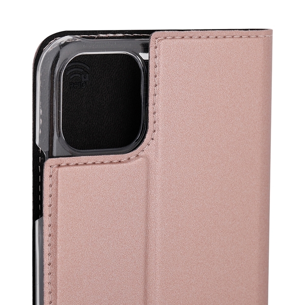 Wave Book Case, iPhone 11 Pro Max - flipfodral, Rose Gold