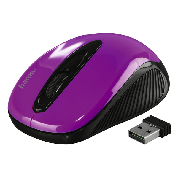 Hama AM-7300 - wireless mouse, Black/Violet