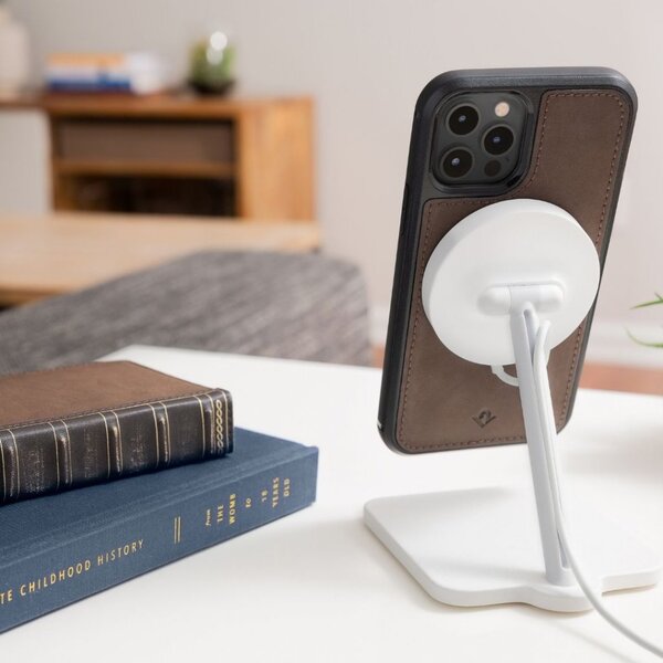 Twelve South BookBook MagSafe, iPhone 12 mini - 2-in-1 lompakkokotelo, Ruskea
