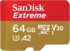 SanDisk Extreme PLUS 64 GB MicroSDXC UHS-I U3 V30 A2 kort + SD-adapter