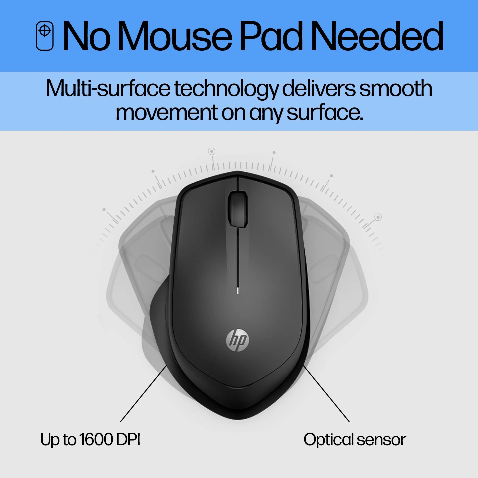 HP 280 Silent Wireless Mouse, Black (Consumer)