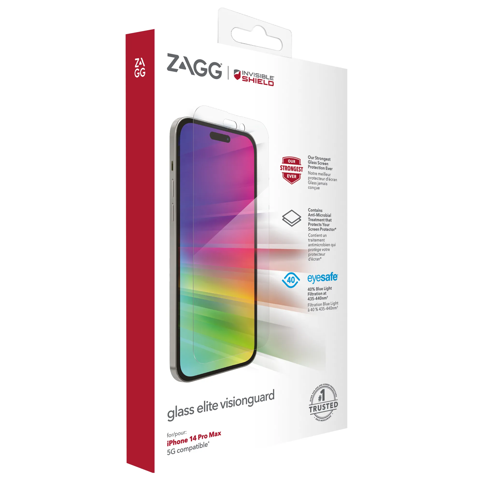 Zagg InvisibleShield Glass Elite VisionGuard, iPhone 14 Pro Max - Screen Glass