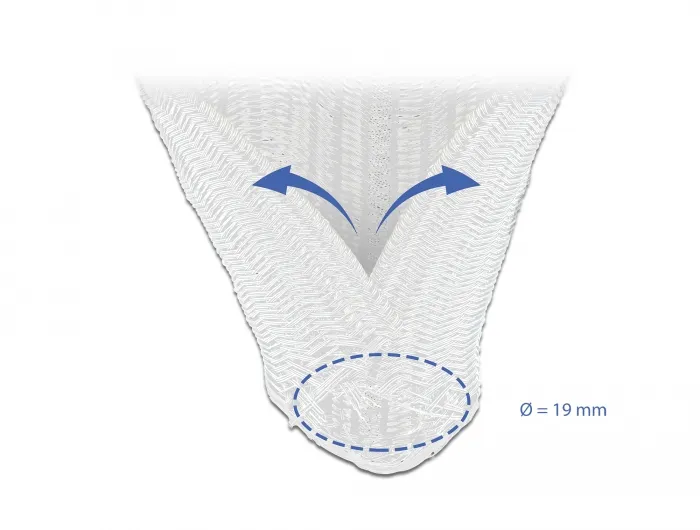 Delock Braided Sleeve self-closing 2 m x 19 mm white