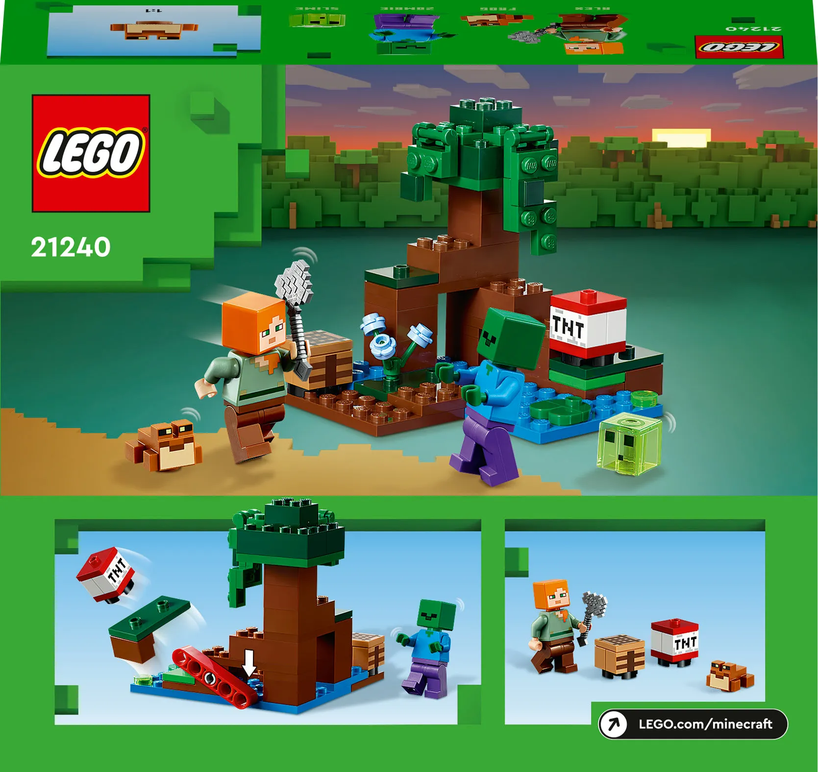 Lego Minecraft The Swamp Adventure Construction Toy 21240