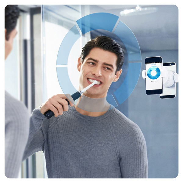 BRAUN S&Auml;HK&Ouml;HAMMASHARJA ORAL-B GENIUS 10100S musta. 15% tehokkaampi Genius. &Auml;yk&auml;s harjausj&auml;rjestelm&auml; Gum Guard -teknologialla, joka auttaa harjaamaan hammasl&auml;&auml;ri