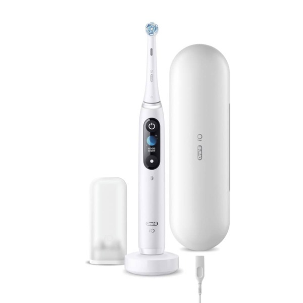 Braun Oral-B iO Series 9 Electric Toothbrush, White Alabaster