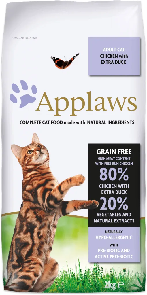 Applaws Chicken &amp; Duck, Dry food for cats, Adult, Grain Free, 2kg