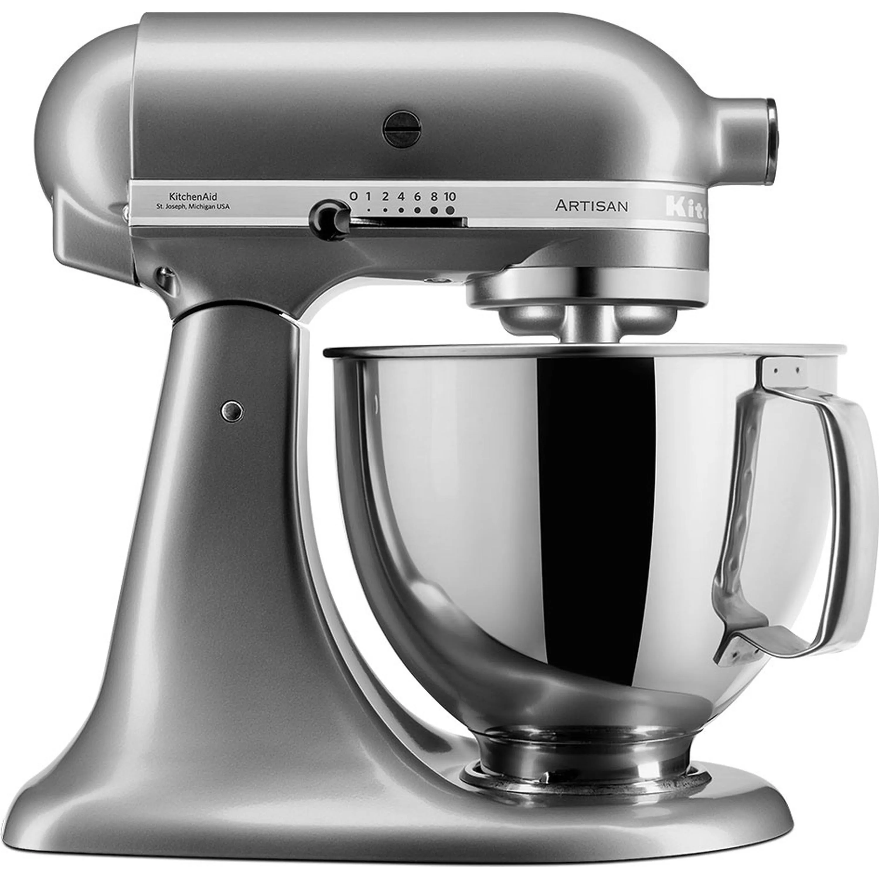 KitchenAid Artisan 5KSM175PSECU Stand Mixer, Contour Silver, 4.8 L, 300 W
