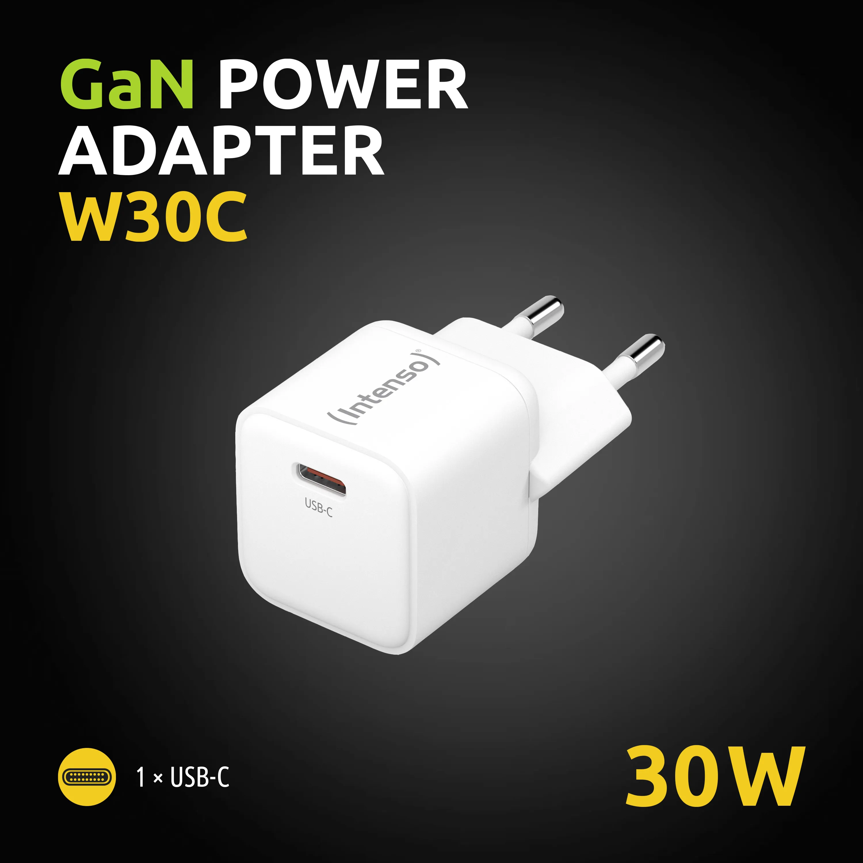 Intenso W30C GaN white - Power Adapter