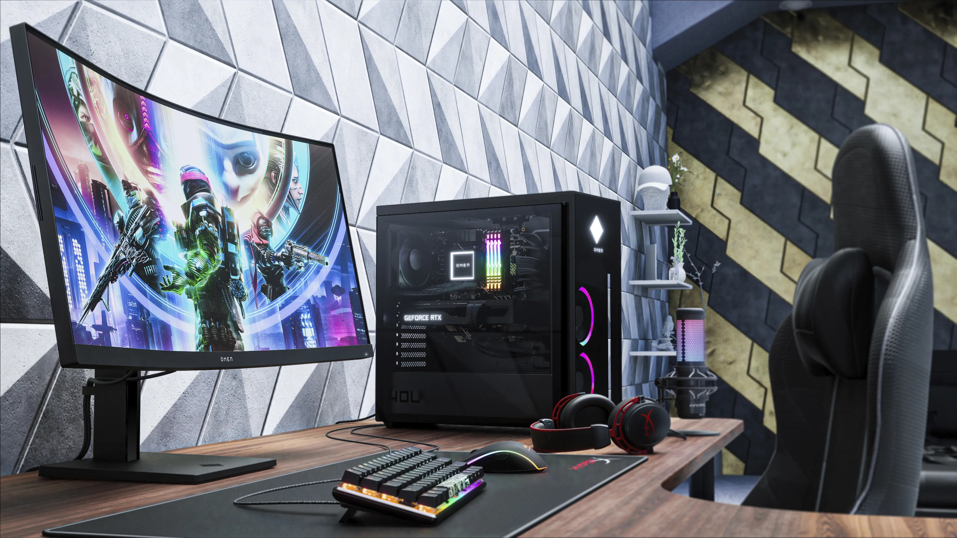 HP OMEN 34c Curved 34inch WQHD 21:9 HDR 165Hz 3000:1 400cd/m2 4ms DP 2xHDMI 2.0