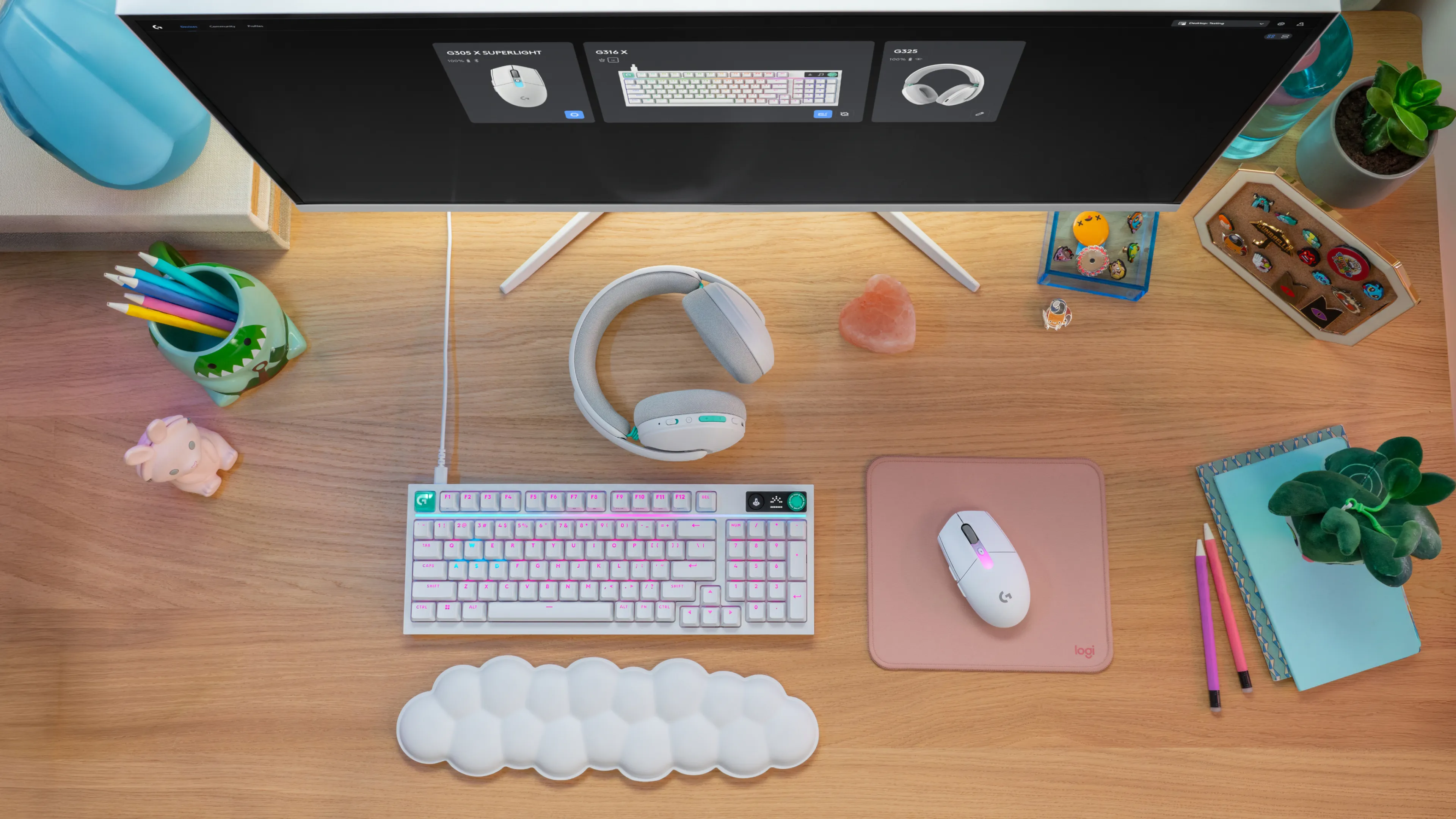 Logitech G305 X Superlight Wireless Gaming Mouse, White